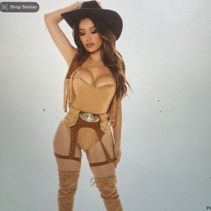 Cowgirl 4 piece costume set